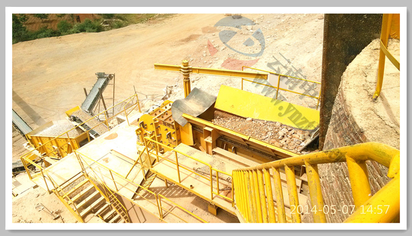 云南安寧日產(chǎn)1000噸二合一反擊破生產(chǎn)現(xiàn)場(chǎng)